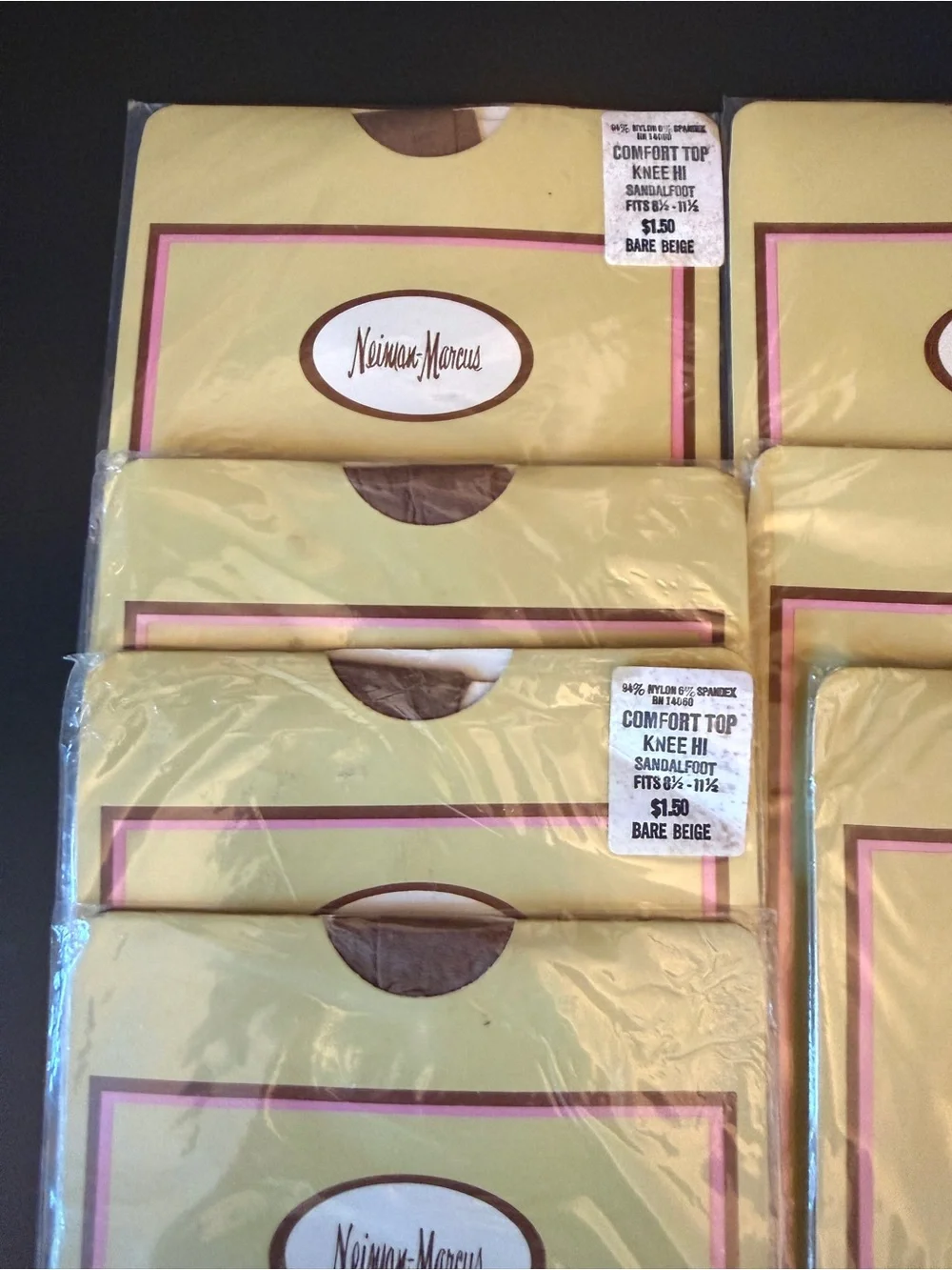 Vintage Neiman Marcus Knee High Stockings Lot of 7 NOS